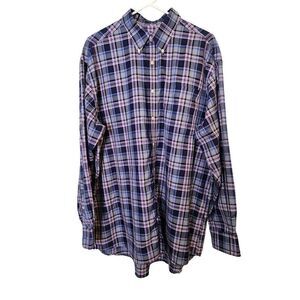 Hathaway no iron blue and purple dress shirt. Size XL.
